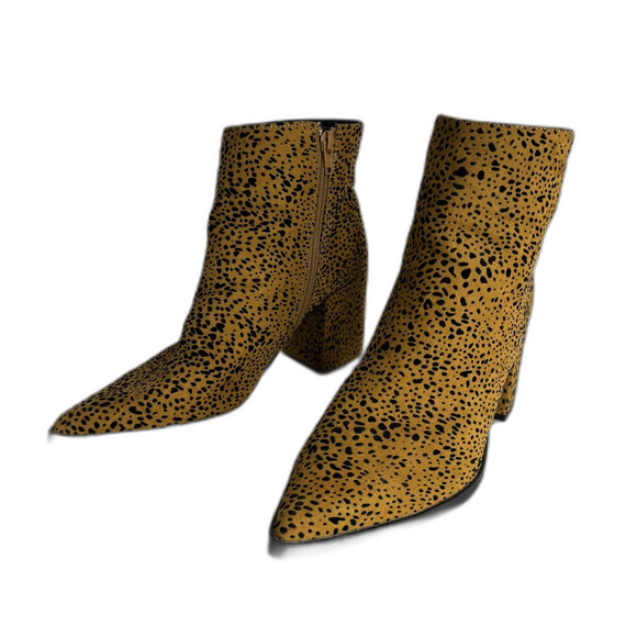 altar'd state Leopard Print Ankle Boots Womens Pointed Toe Block Heel Size 9 - Picture 3 of 11
